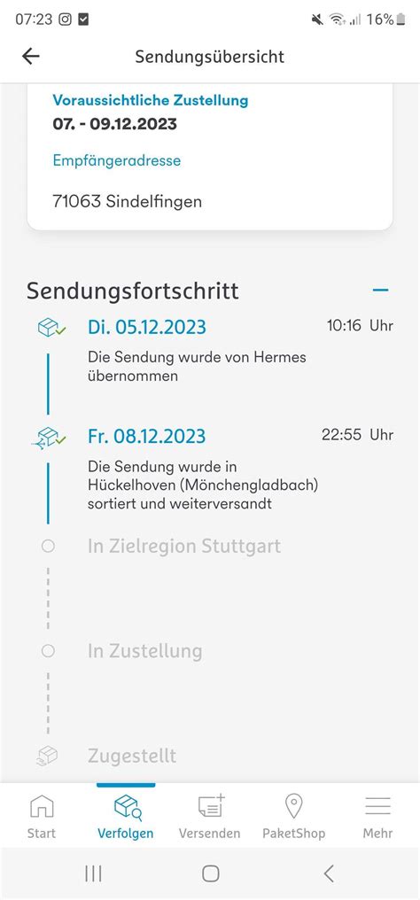 wie zuverlàssig ist die voraussichtliche zustellung hermes|hermes sendung fragen.